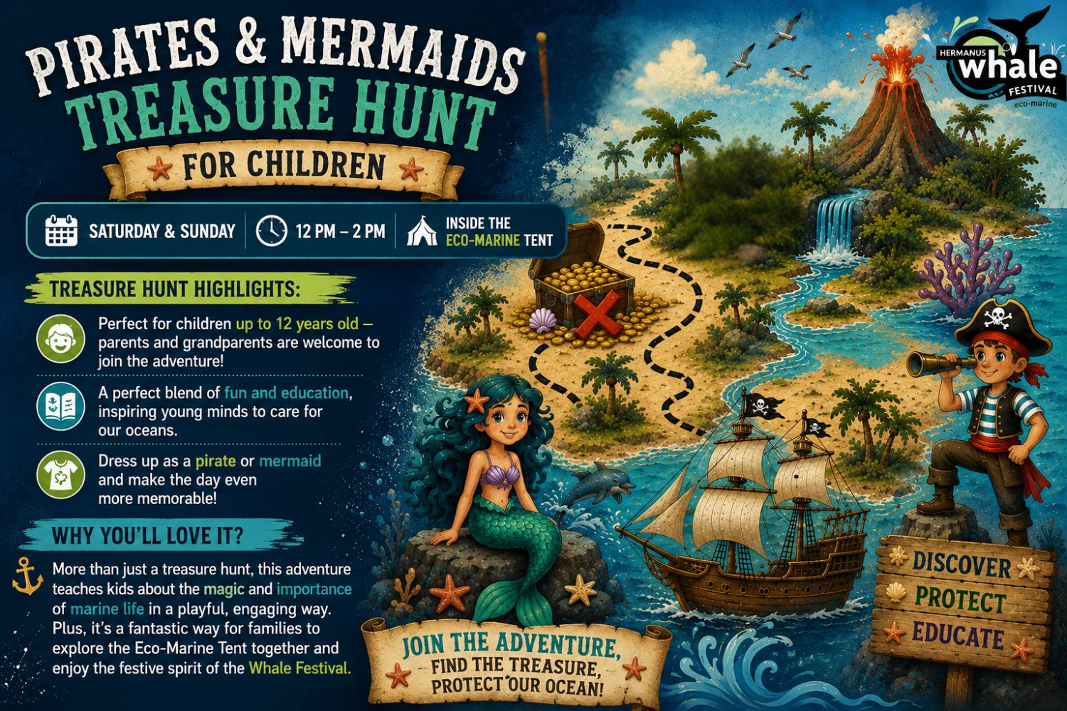 Pirates and mermaids treasure hunt