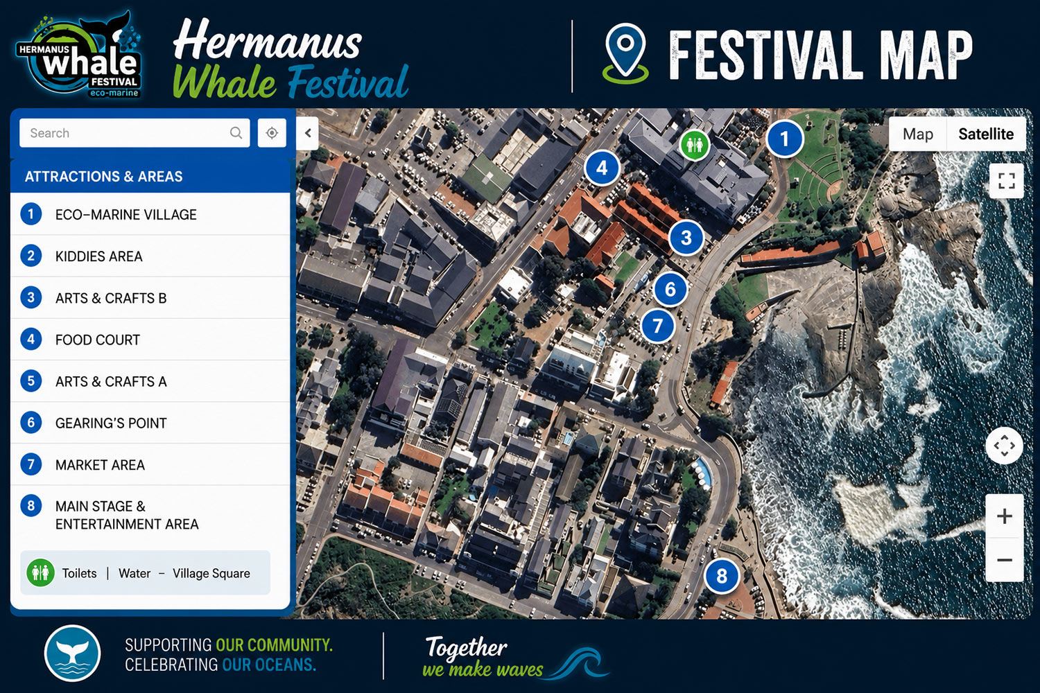 map of hermanus whale festival